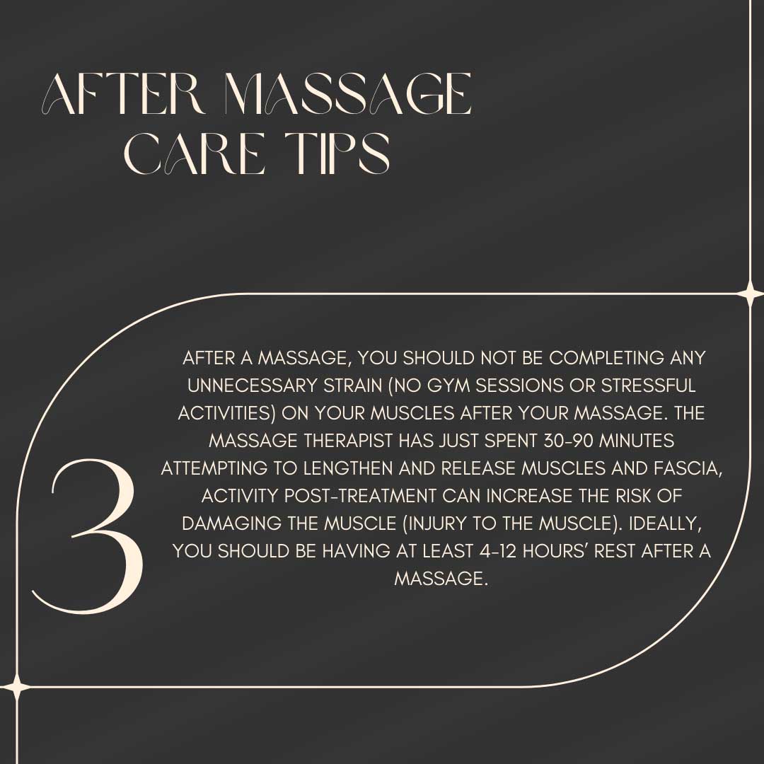 After Massage Care Tips